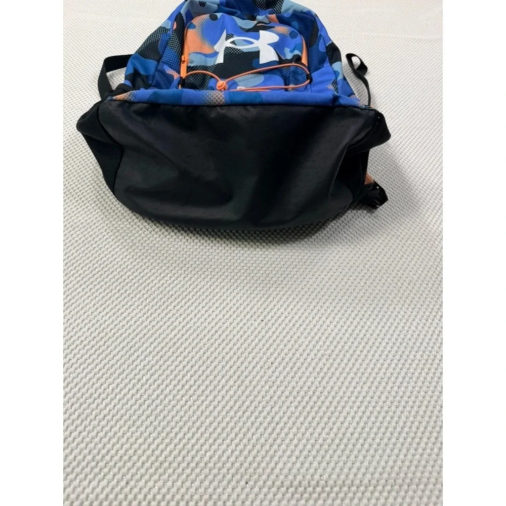 Under Armour Hustle Sport Backpack Blue/Orange Camo